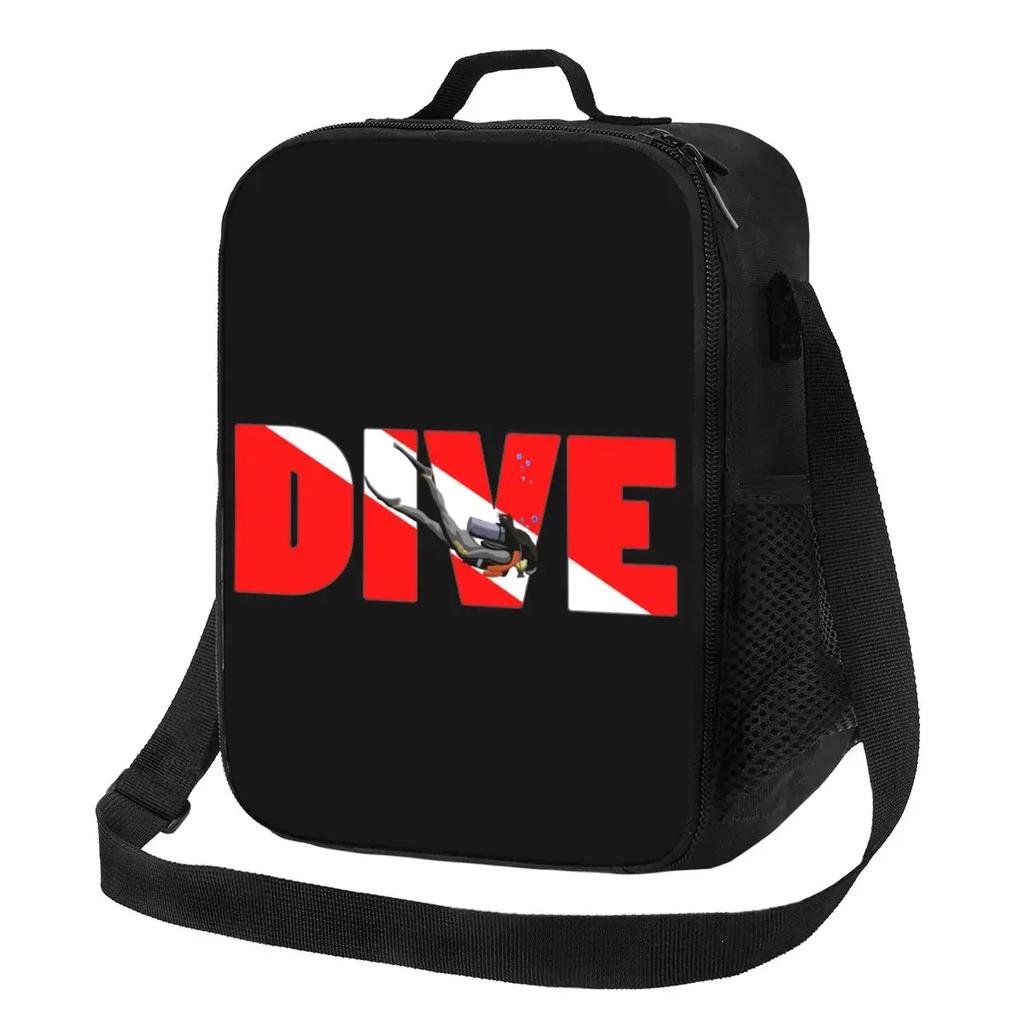 Normal People Scuba Diving Insulated Lunch Bag for Work School Dive Resuable Thermal Cooler Bento Box Women Kids