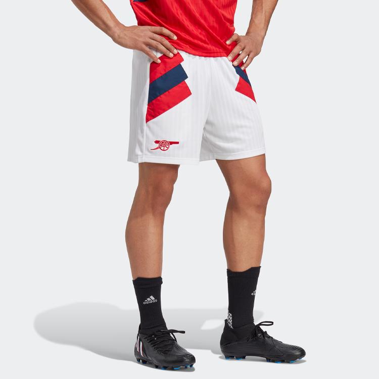 Adidas Contrast Color Alphabet Logo Print Elastic Waist Straight Short Men Shorts White HT7150