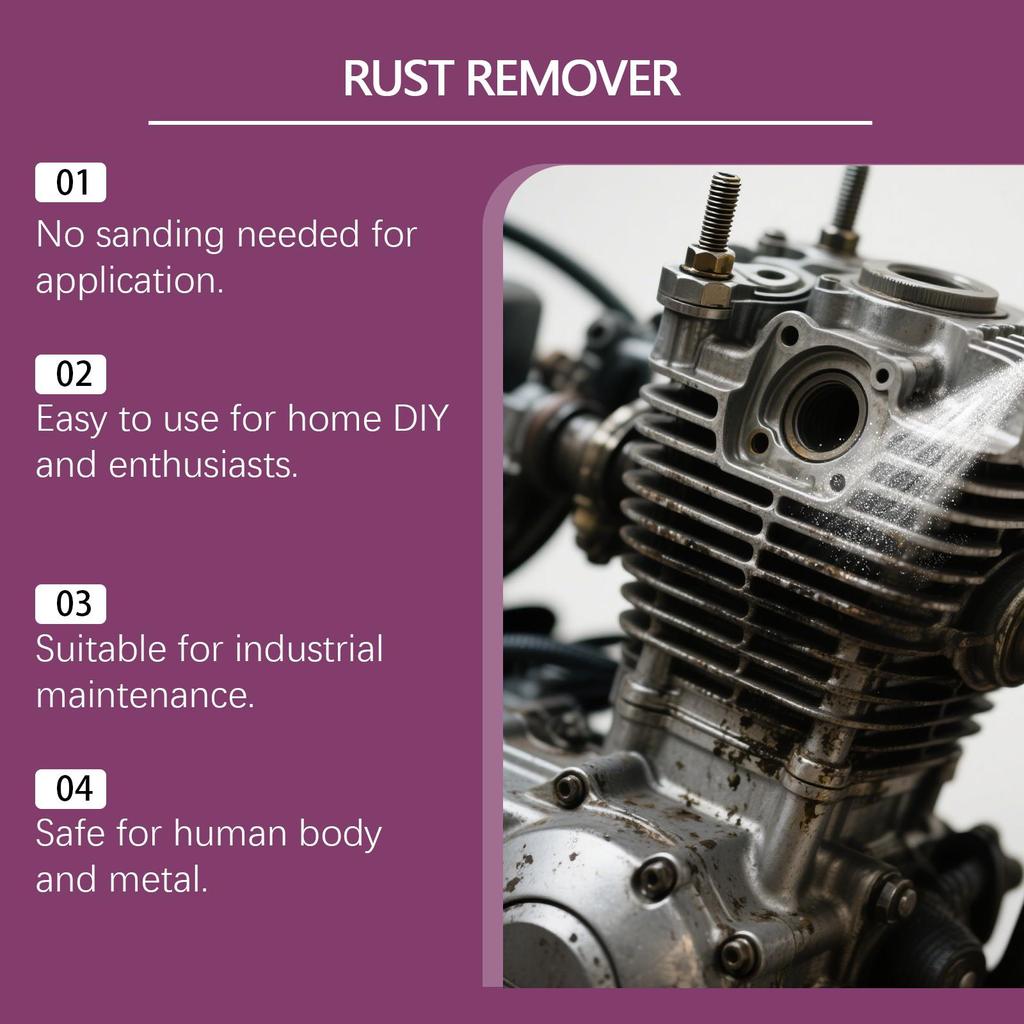 Homonth Rust Remover  for Car Metal Furniture and Tools Removes Rust and Forms Protective Layer 100ML