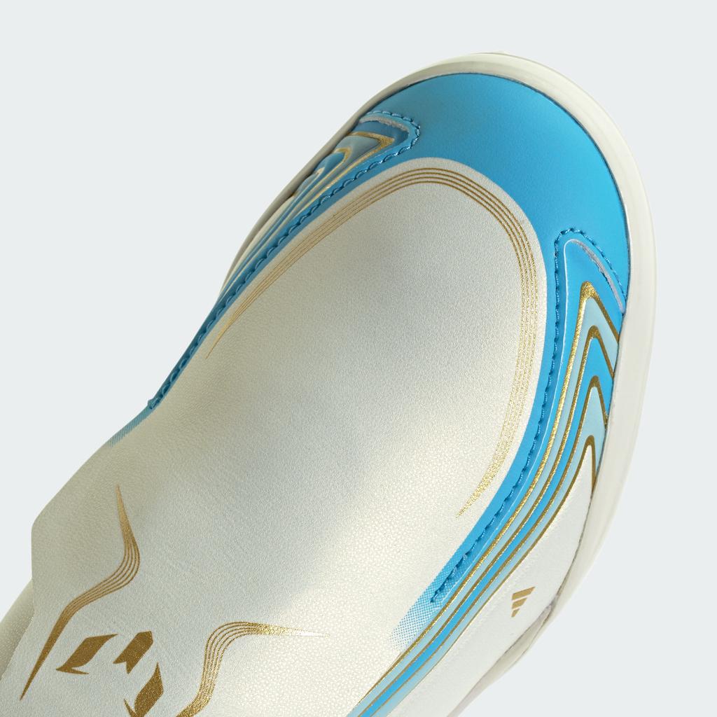 adidas F50 Messi League Laceless TF Little Kid 'Ivory Semi Blue Burst'