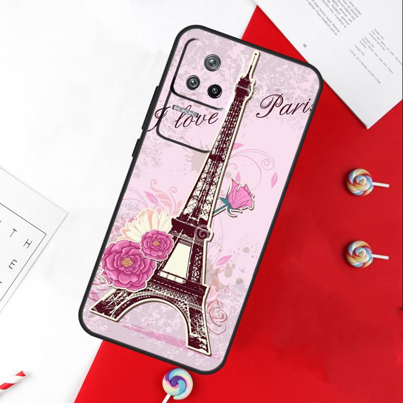 Love Paris Eiffel Tower France Cover For Xiaomi 15 Ultra 13 14 11T 12T 13T 14T Pro POCO X7 Pro X3 X5 X6 M6 F5 F6 Pro Case