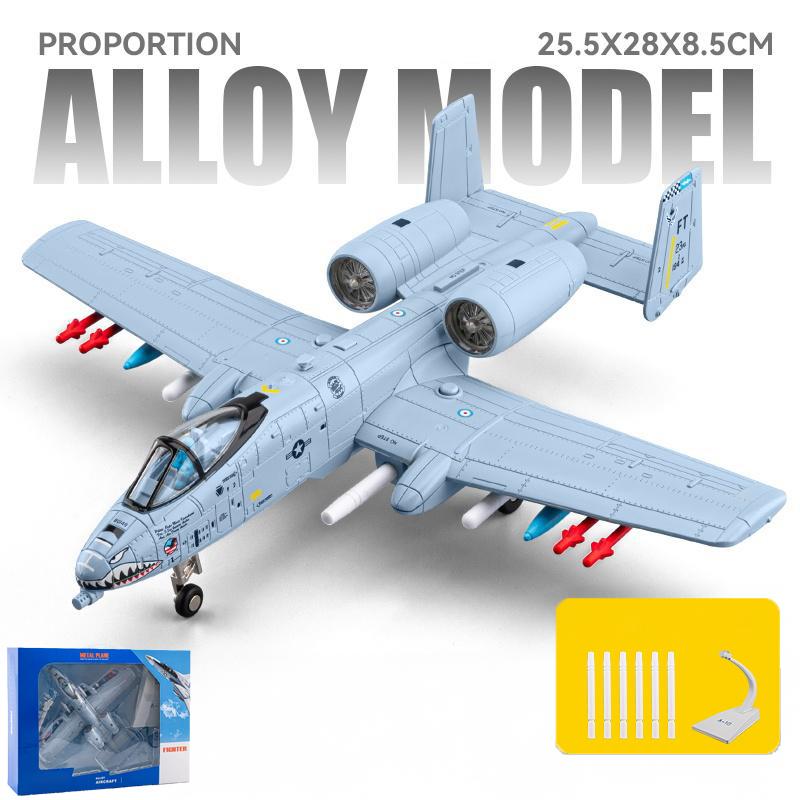 1/62 A-10 Thunderbolt II Warthog Samolot Metalowy Odlewany Ciśnieniowo Model Samolotu Kolekcjonerski Ozdoby dla Miłośników z Dźwiękiem i Światłem Chłopcy