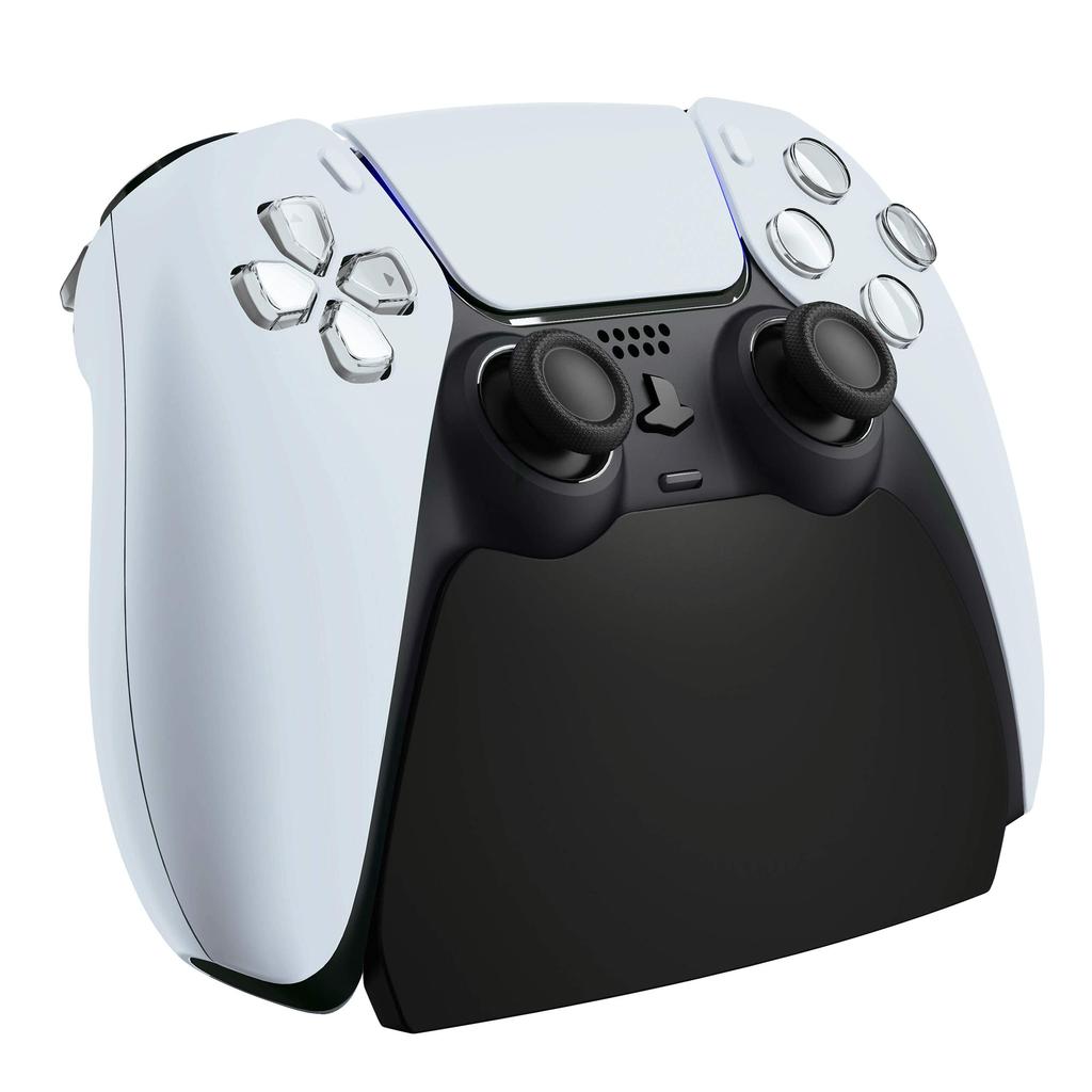PlayVital PS5 Controller Stand with Rubber Pads, Compatible with PlayStation 5 Controllers [Black]