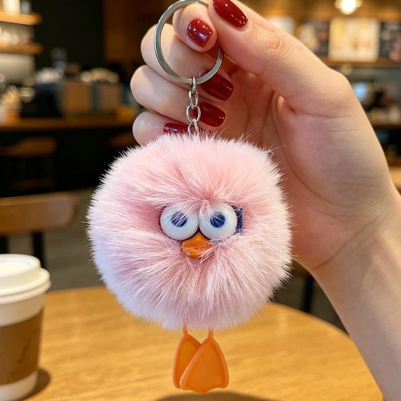 Year of the Sheep Lamb Keychain: Cute Plush Pendant for Students' Bags