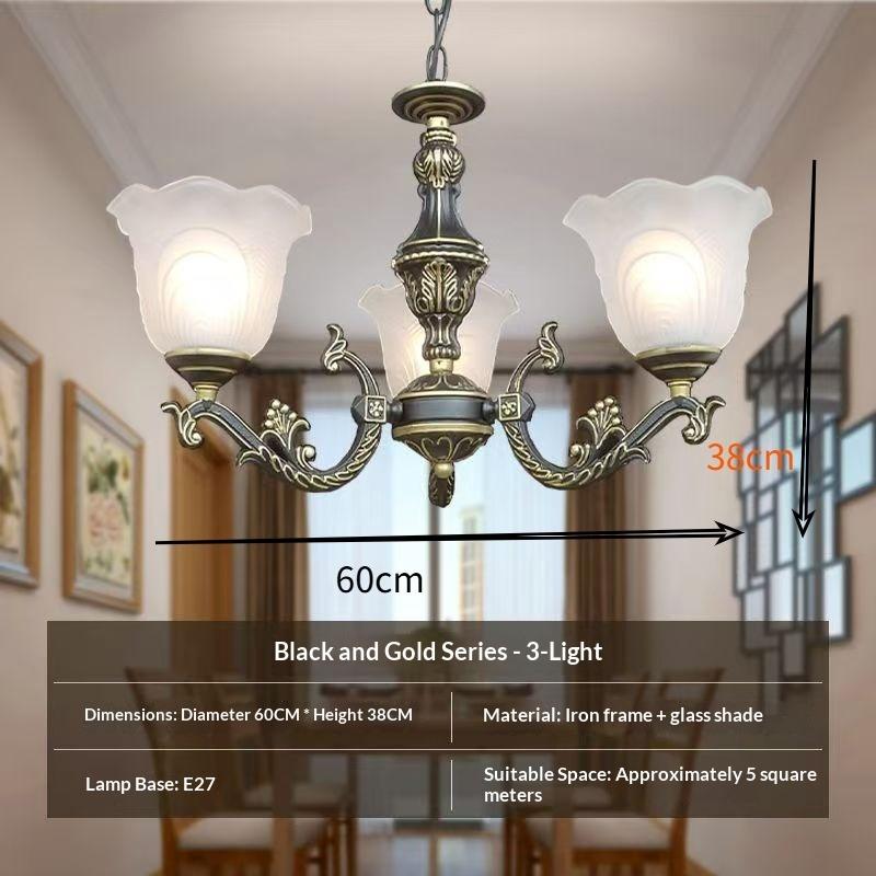 Living Room Pendant Lamp Luxurious Atmospheric Simple Retro and Personalized LED Lighting Fixtures