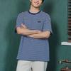 Vans Striped Loose Fit Crew Neck Short Sleeve T-Shirt Unisex Tops Blue White VN000FR2CGI1