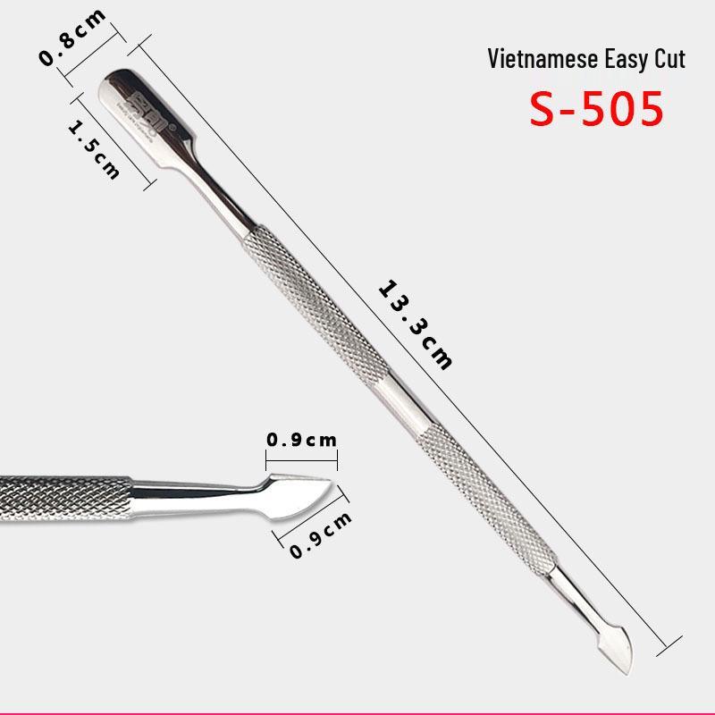 Manicure and Cuticle Pusher Set: Stainless Steel Exfoliating Nail Repair Tool.