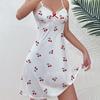 European and American Love Printing Sexy Lace Home Suspender Skirt Pure Desire Nightdress Temptation Backless Sex Dress