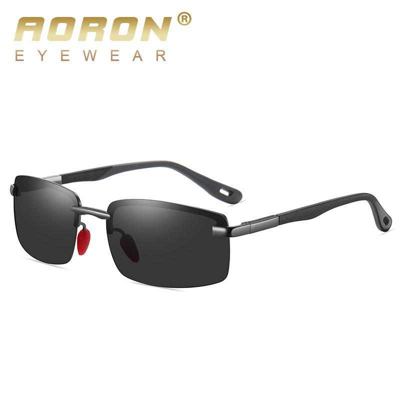 aoron Men's Driving Sunglasses Metal Polarized UV Protection Sunglasses