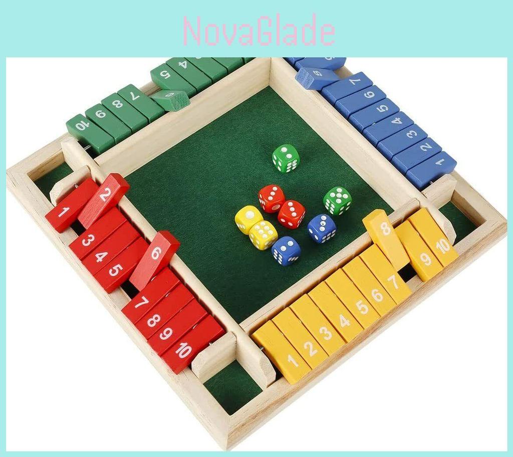Four-sided Shut The Box Dice Game For Family Fun And Learning