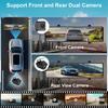 Aprilboy 12'' 4K Carplay&Android Auto Car DVR Dash Cam View Mirror Camera for Video Recorder Rearview Dash Cam 1080P Rear Camera