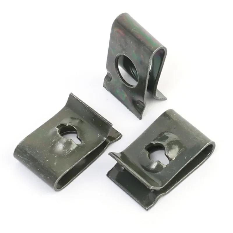 Auto Metallschraube Befestigung U-Typ Clips Rostschutz Klemme Befestigung Stoßstange Kotflügel Zierleiste Verkleidungsbefestigung Brettclip Zubehör