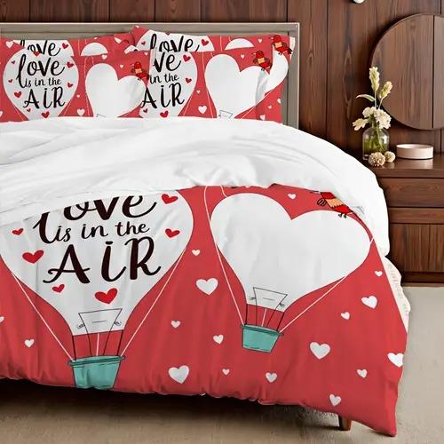 Hot Air Balon Soft Duvet Cover Soft Duvet Cover Featuring Hot Air Balon Patern Suitable for Children Kids Adult Peoples Soft Warm Breathable