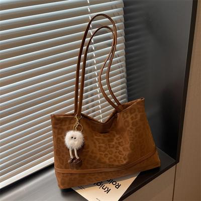 Luipaardprint tas dames grote capaciteit nieuwe herfst en winter veelzijdige schoudertas casual en populaire forens tote bag