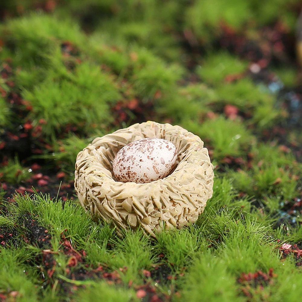 

Багатоколірна модель маленької ластівки Прикраса для казкового саду Міні-гнізда птахів Статуя Зовнішня/Внутрішня 2