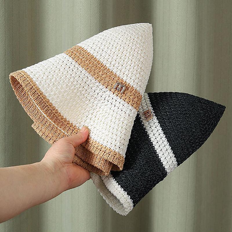 Summer Bucket Hats Cap For Women Double Layer Spring Fisherman Hat Outdoor Foldable Suncreen Beach Hat