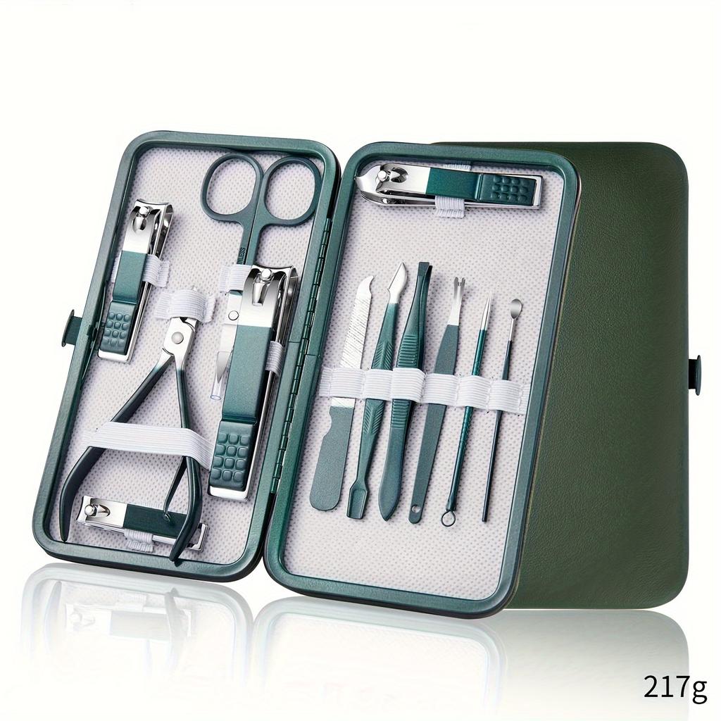 Professionelles 7-18-teiliges Nagelpflegeset, Maniküre- und Pediküre-Set aus Edelstahl mit Reiseetui für die Pflege unterwegs