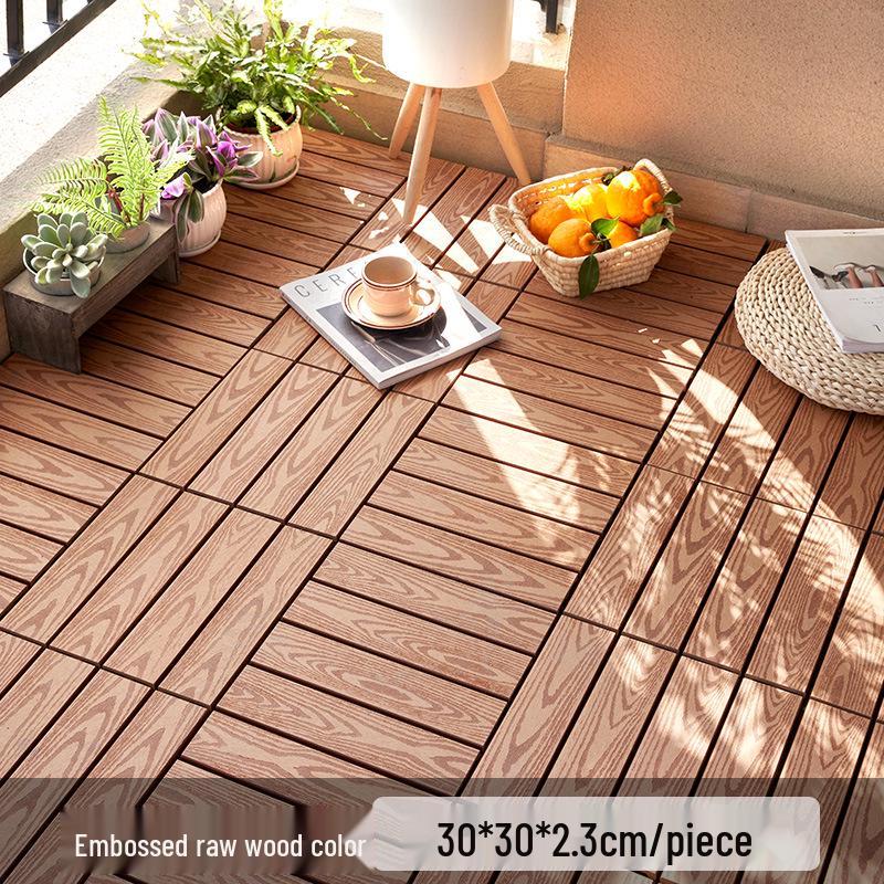 Wasserdichte, wartungsfreie WPC-Terrassendielen für Terrassen, Gärten und Balkone - Selbstverlegend und korrosionsbeständig