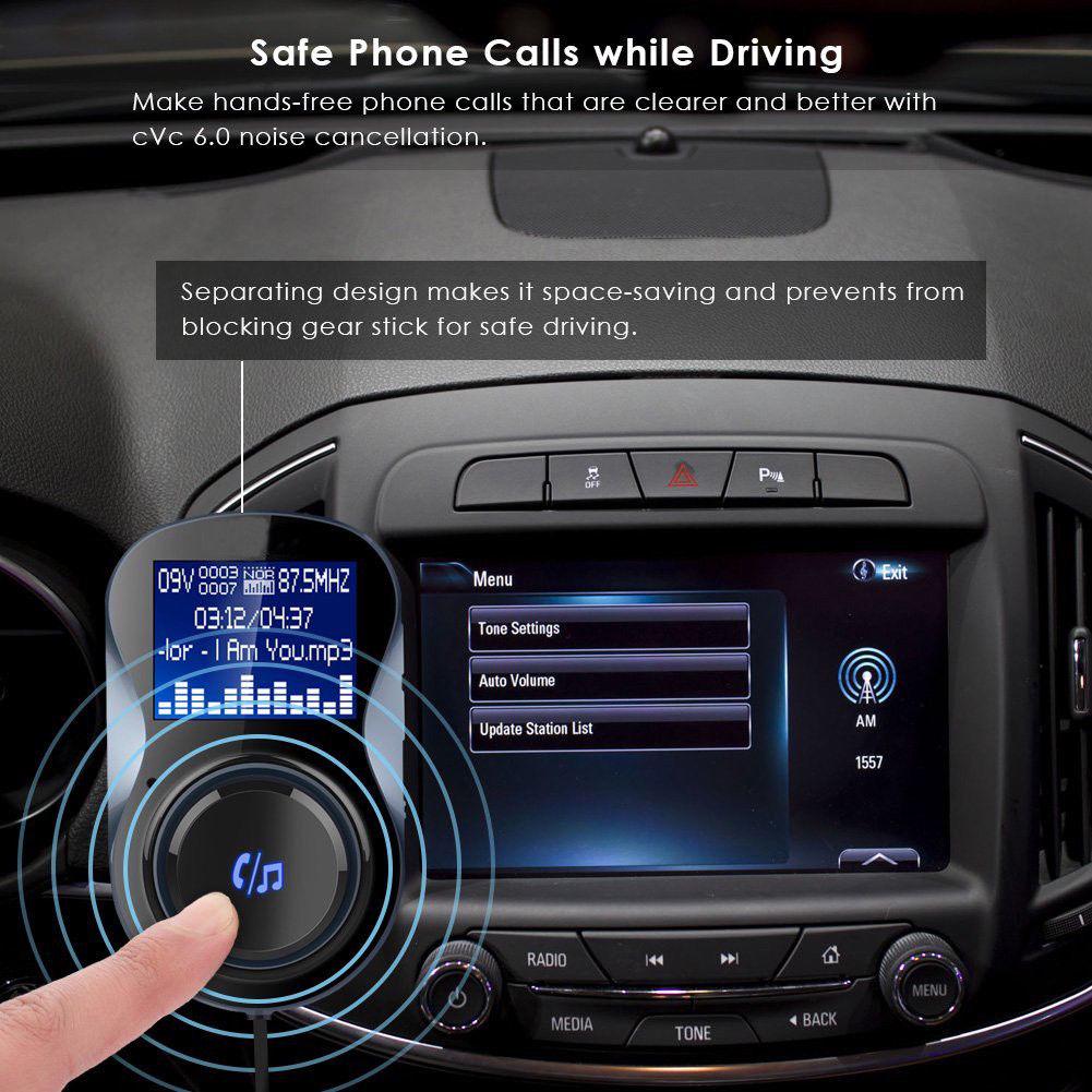 

Wireless In-car Bluetooth FM Transmitter Mp3 Radio Adapter Car Kit USB Charger #1525