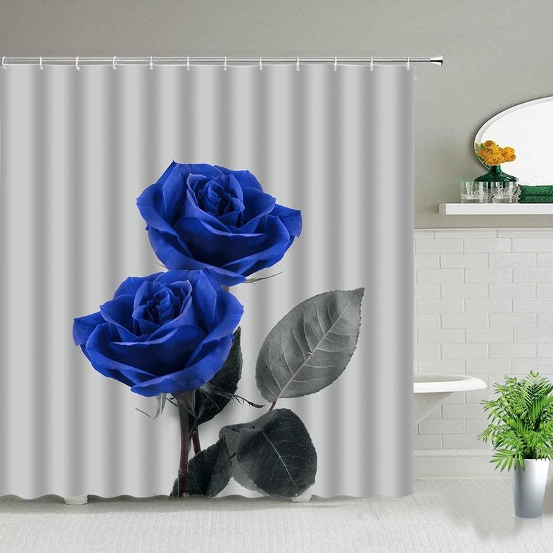 Flower Butterfly Pattern Shower Curtain Waterproof Bathroom Shower Curtains Elephant Bathroom Decor 3d Print Bath Curtain