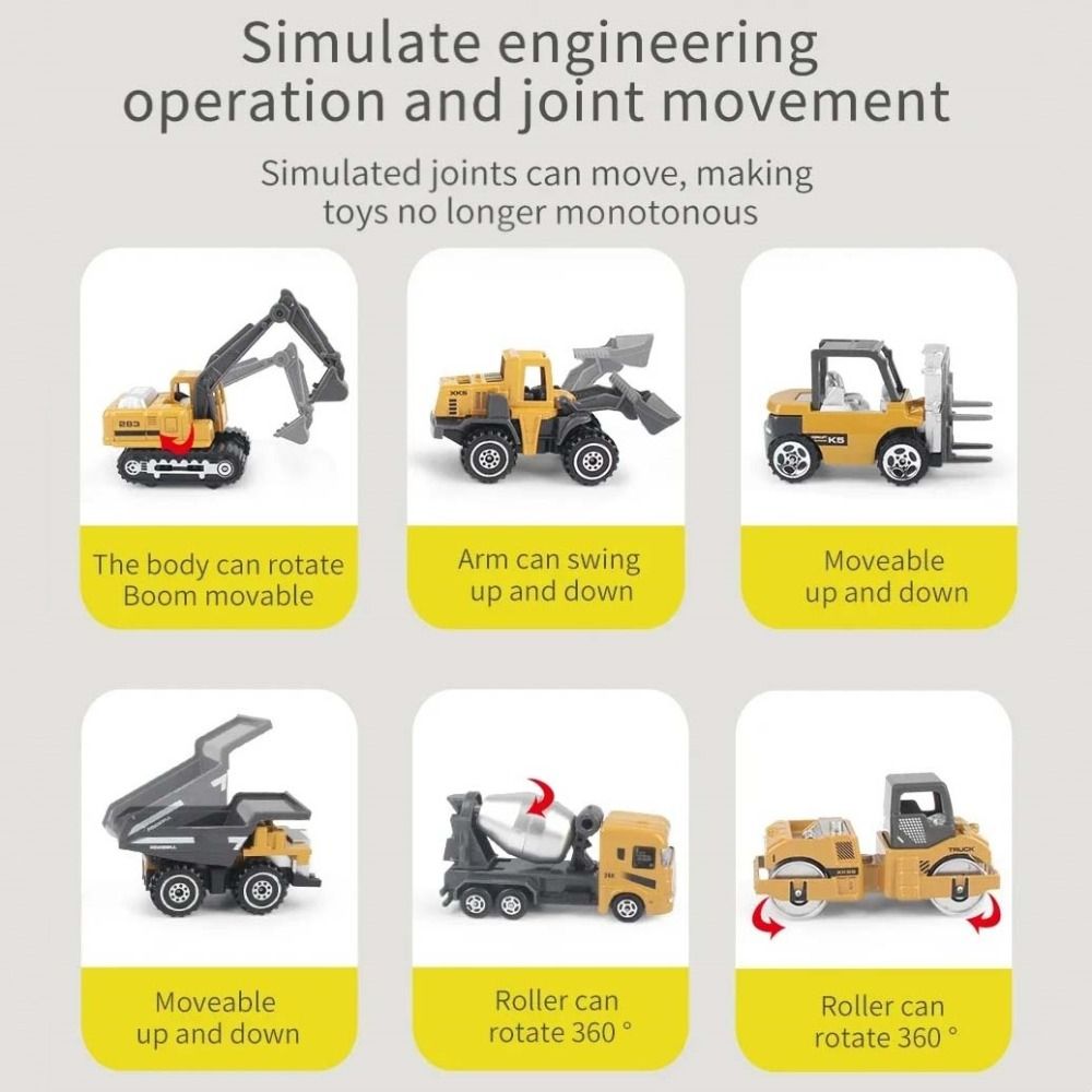 Loader Tractor Construction Vehicle Toy Bulldozer Excavator Toys Engineering Truck Toy  Boys Gifts