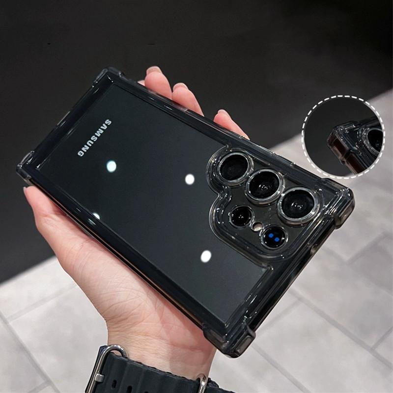 Luxury Clear Shockproof Case for Samsung Galaxy S25 S24 S23 S22 FE Plus S25 Ultra A34 A54 A15 A25 A35 A55 A16 5G Hard Acrylic Cover