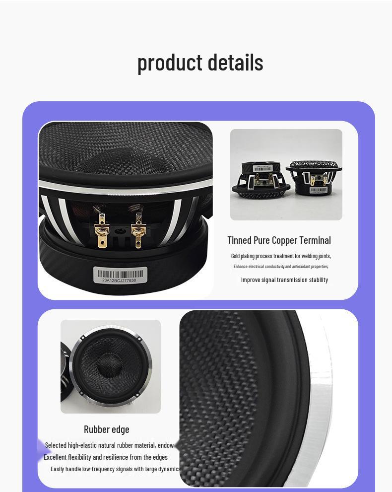 Three-Way High Power Car Audio Component Speaker Set