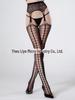 Anti-Snag Open Crotch Black Fishnet Sexy Jacquard Stockings