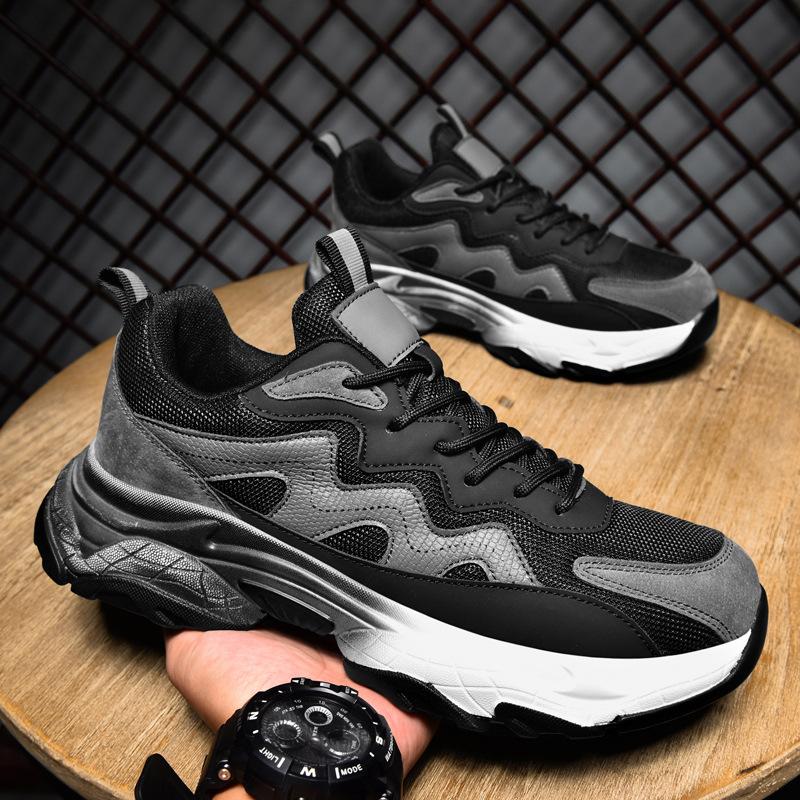 Black men's shoes sneakers summer new student tide shoes dad shoes running shoes men's casual shoes large size