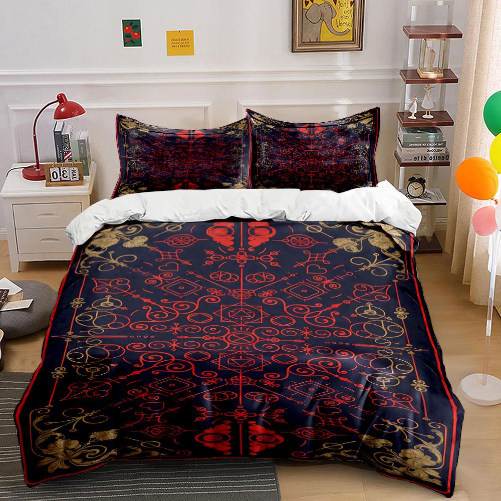 Ornate symbols and flourishes. Bedding sets Duvet cover sets Duvet covers Pillowcases(1 * Duvet Cover 2 * Pillowcases, without duvet insert)