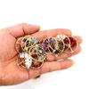 Gold 3Cm Tree Of Life Pendant Natural Crystal Gravel Fortune Tree Necklace Diy Accessories N114