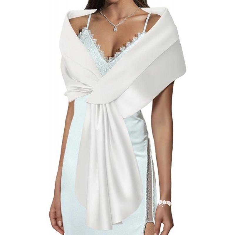 Luxuriöse Hochzeit Seidengefüttertes Inneres Bequemer Wiederverwendbarer Faltbarer Schal für Besondere Anlässe