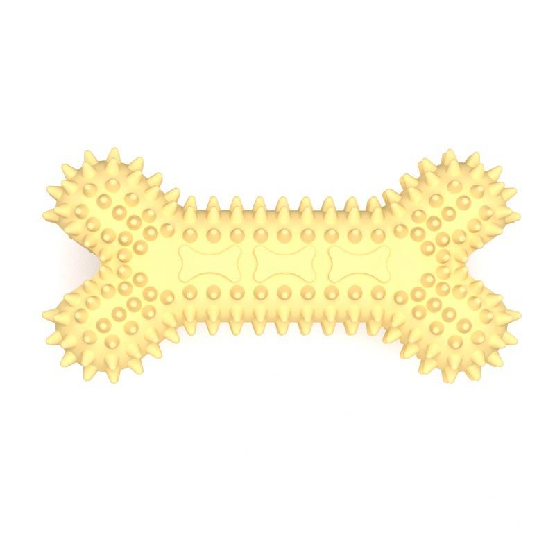 

Прочная жевательная игрушка из ТПР для собак оптом, грызение и шлифовка, форма кости, прямая продажа с фабрики жёлтый