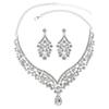 European and American Retro Necklace Earrings Set Bridal Wedding Banquet Dress Accessories Exaggerated Luxury Ruby Two-piece Set 2026