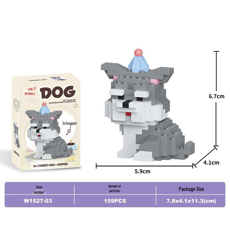 Lele Brothers Micro-Particle Building Blocks Orange Cat Model - Compatible with Lego Educational Toy for Kids