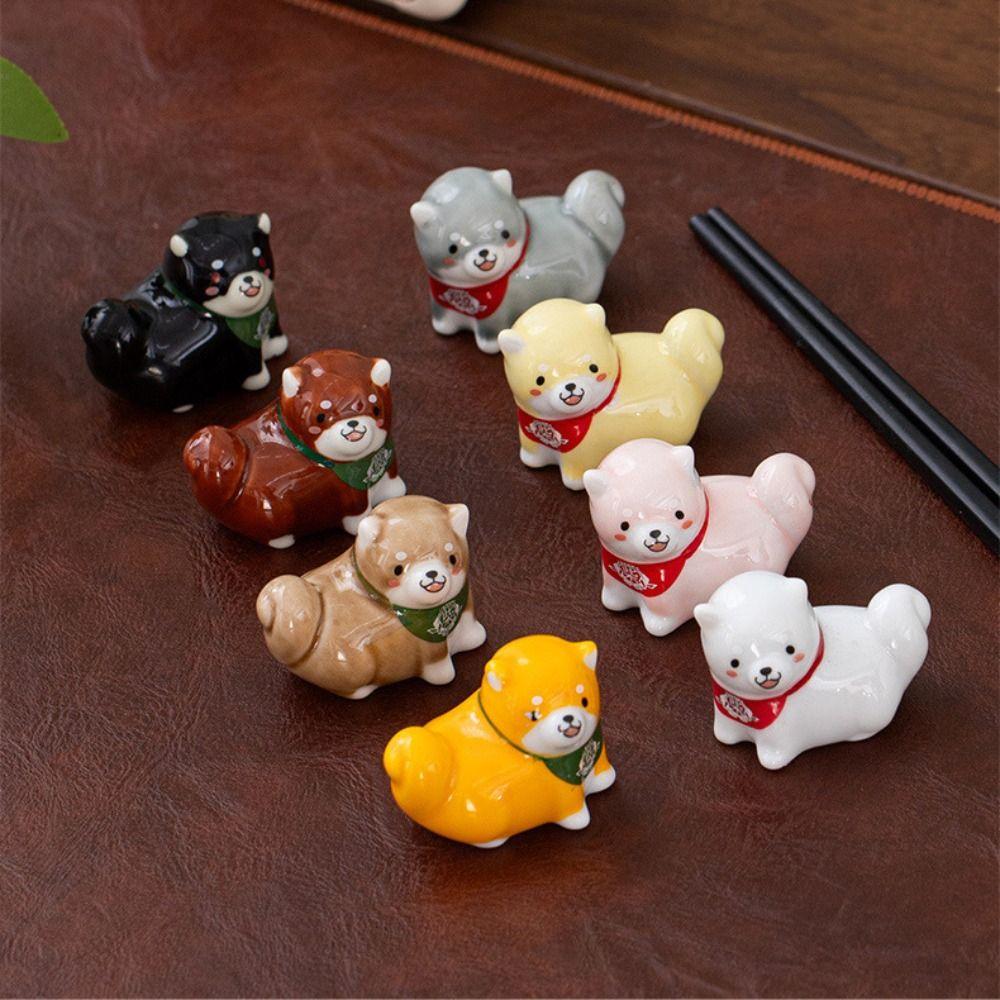Dog Shape Chopstick Rest Cartoon Spoon Rack Holder Practical Table Decor  Decor