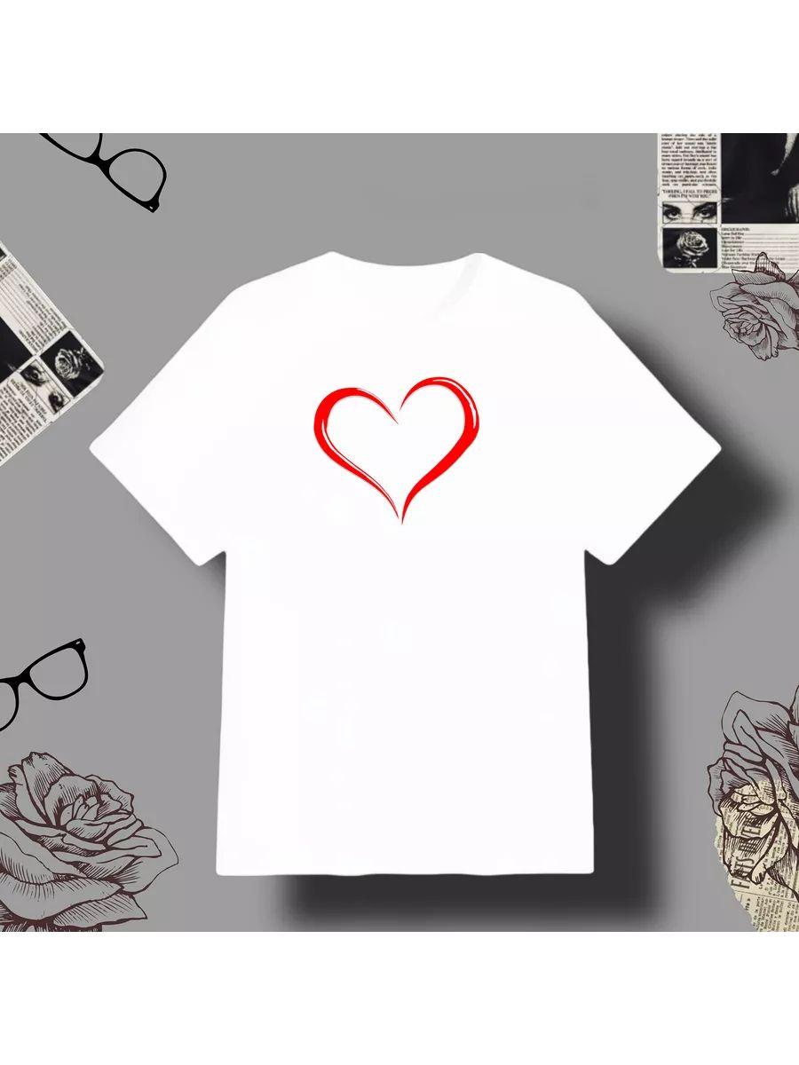 T-shirt Red heart XL