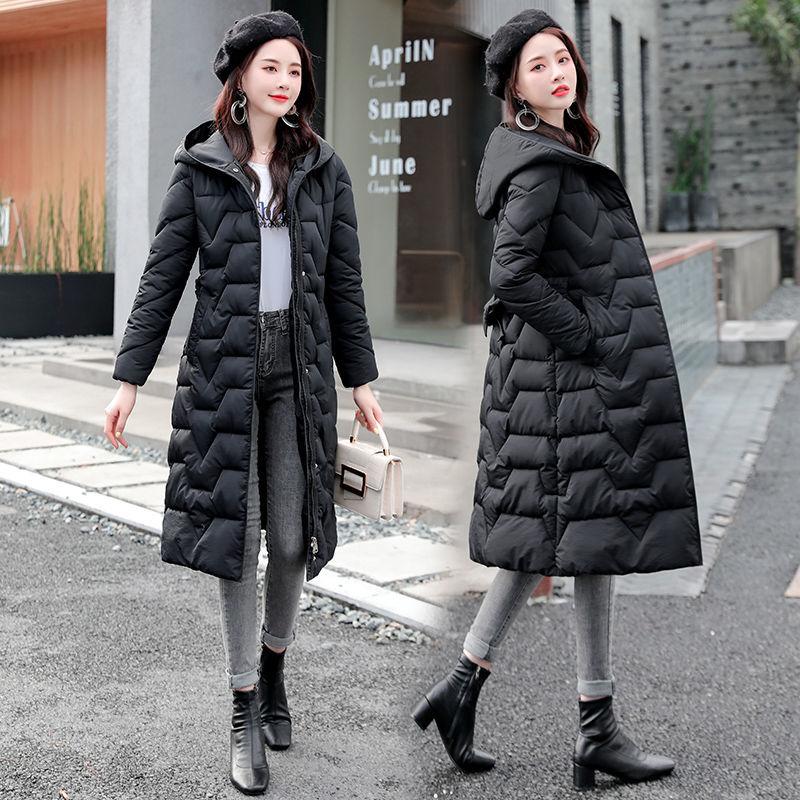 Down Padded Jacket Women's Mid-length Warm and Self-cultivating Winter Over-the-knee Large Fur Collar Padded Jacket Trend main image 1