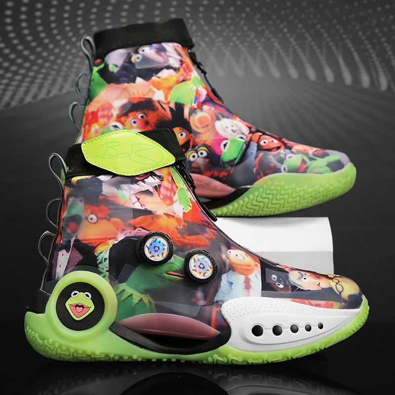 

Wade Way 9 Basketball Shoes Men s 2025 New Professional Practical Carbon Board Wear-resistant High Top Grey Children s Sports Shoes 36