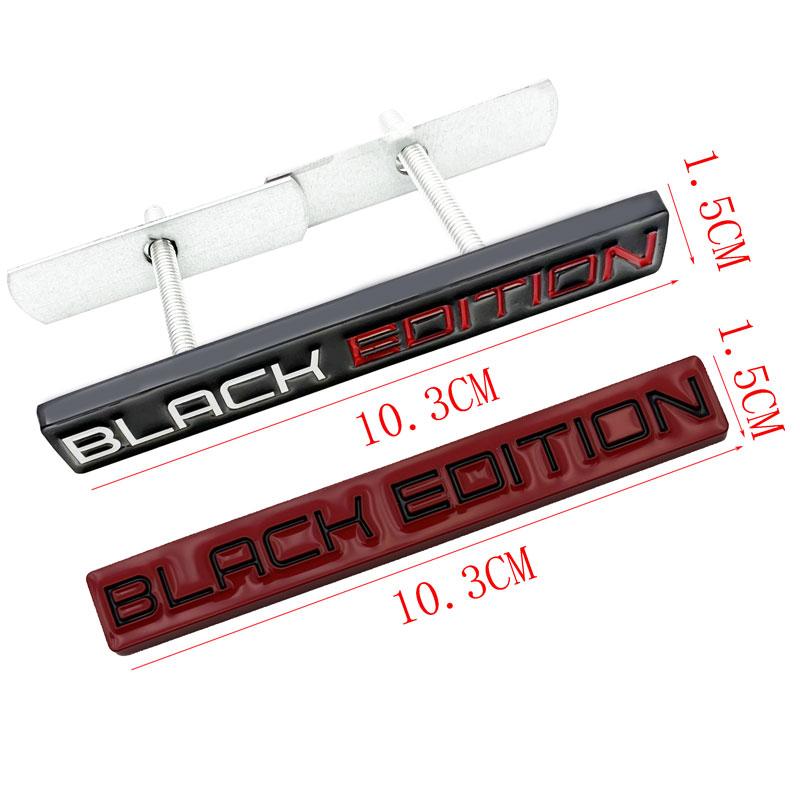 Metal 3D Car Styling Black Edition Emblem Rear Trunk Badge Fender Sticker Body Decal Head Grill Badge Chrome Car Accessories