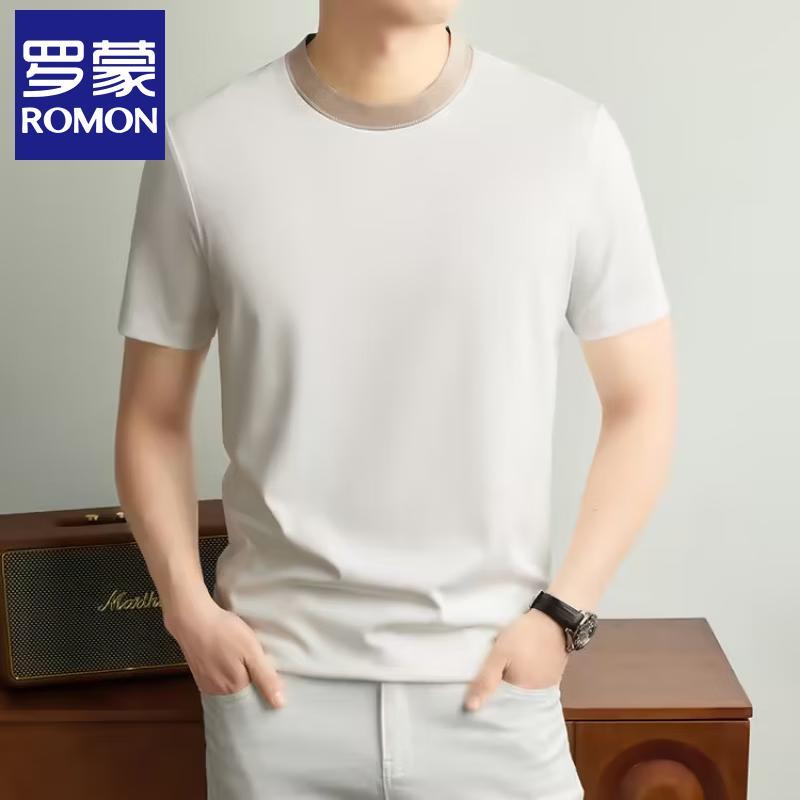 Luomeng Men s Summer Casual Round Neck Short Sleeve T-Shirt 4XL