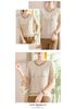 Elegant Ice Silk Short-Sleeve Knitted Top for Middle-Aged Women