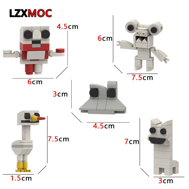 Zoonomaly Zoo Bloki Figurka Zabawka Zoonomaly Zestaw Bloków Figurka z Gry Horror Zoonomaly Ceglany Strażnik Kot Koala Potwór Zwierzęta Budowanie
