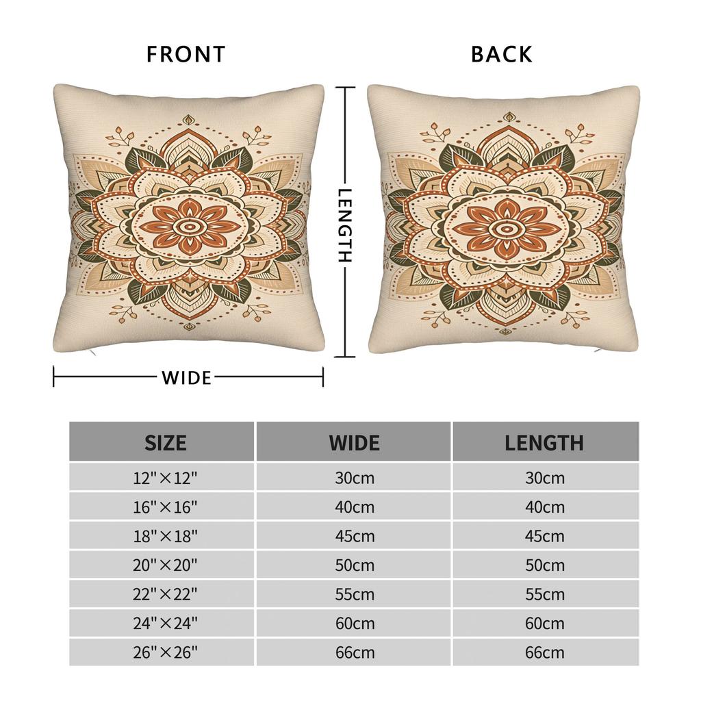 Pillow Case Bohemian Mandala Style Soft Pillow Cover For Living Room Sofa Kawaii Pillowcases
