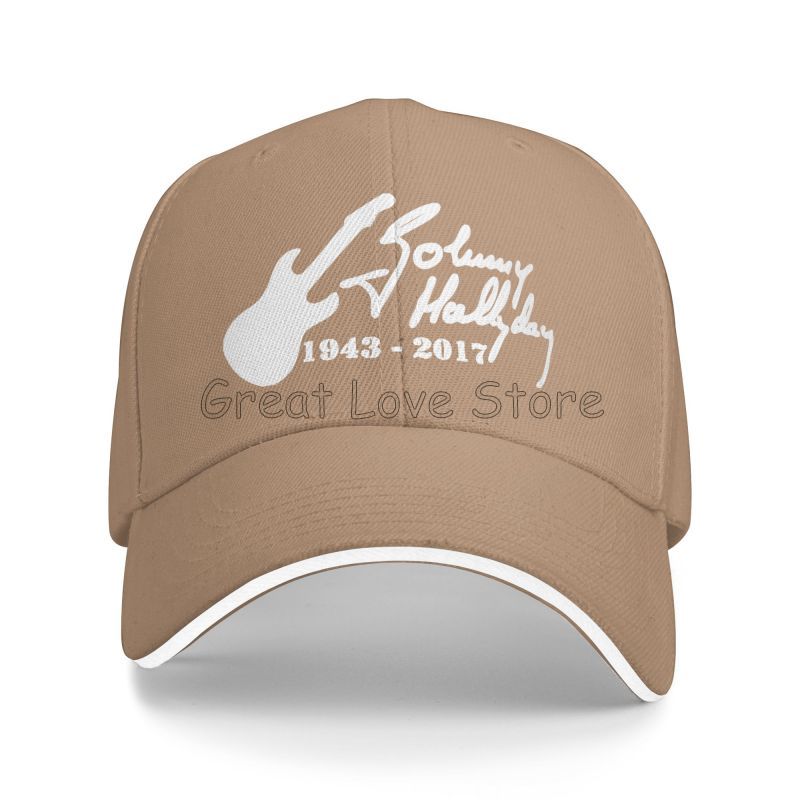Johnny Hallyday Print Baseball Cap French Rock Legend Bucket Hat Unisex Adjustable Snapback Sun Hat Men Sandwich Cap
