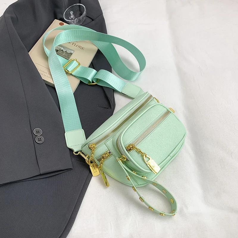 

Black Waist Bag Large Capacity Anti theft Crossbody Chest Bag Women Designer Saddle Bag Pu Leather Handbag Banana Belt Bags