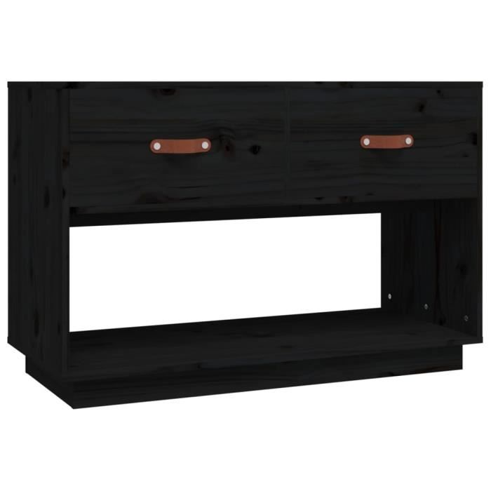 VidaXL TV Stand Black 90x40x60 Cm Solid Pine Wood 821526