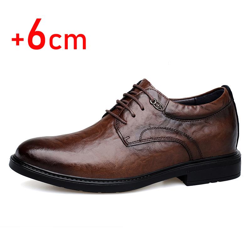 

Модные мужские кожаные туфли, увеличивающие рост, каблук 6/8 см, деловые туфли для вечеринок и свадеб, удобные повседневные туфли 42