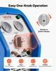 Portable Refrigerant Recovery Machine, 1 HP 220-240V 50Hz Dual Cylinder AC Recovery Machine for Liquid Vapor Refrigerant, 1450 RPM Recycling Unit HVAC