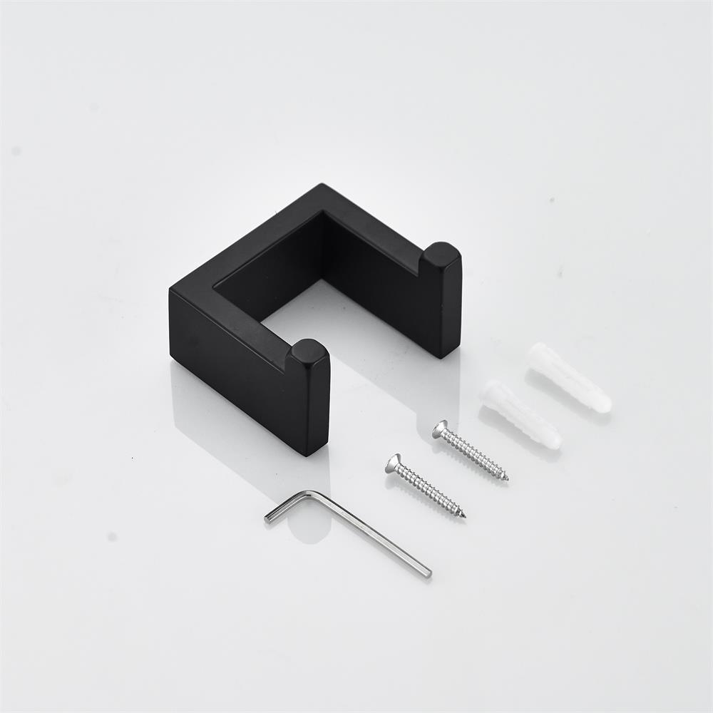 Stainless Steel Black Towel Rack Set - Bathroom Towel Bar & Shelf Accessories